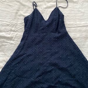 Aqua Navy Lace Dress